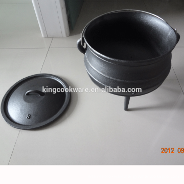 Three Leg High Quality Cast Iron potjie Pot belly pot 3 for camping